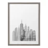 18" X 24" Blake New York Cityscape By Jake Goossen Framed Printed Glass Gray - Kate & Laurel All Things Decor