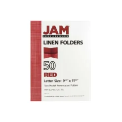 JAM Paper Two-Pocket Textured Linen Business Folders Red 386LRED -Smart Stationery Deals Store GUEST 0238840a 8bbf 431b ad3f 2a318798142e