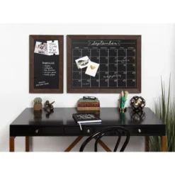 29" X 23" Beatrice Framed Magnetic Chalkboard Calendar Walnut Brown - DesignOvation 7 29" X 23" Beatrice Framed Magnetic Chalkboard Calendar Walnut Brown - DesignOvation -Smart Stationery Deals Store GUEST 04807ef4 d1e3 4774 b4cf 0d91bd15e4da