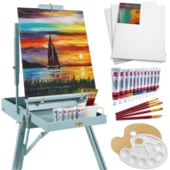 Best Choice Products French Easel, 32pc Beginners Kit Portable Wooden Adjustable Tripod W/ Paint Supplies -Smart Stationery Deals Store GUEST 06512d1a 207e 458d 8730 6730e05b9437
