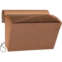 Sparco Accordion File W/Flap A-Z 21 Pocket Letter 12"x10" Brown 23680