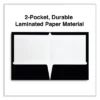 Universal Laminated Two-Pocket Folder Cardboard Paper Black 11 X 8 1/2 25/Pack 56416