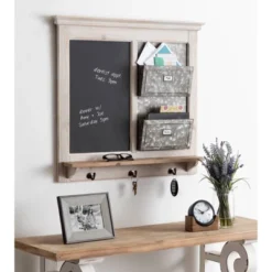 28" X 25" Idamae Wood Framed Chalkboard Wall Organizer White - Kate And Laurel -Smart Stationery Deals Store GUEST 0faa6117 da20 4503 b199 266ceb971eb8