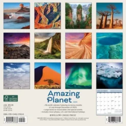 Willow Creek Press 2024 Wall Calendar 12"x12" Amazing Planet