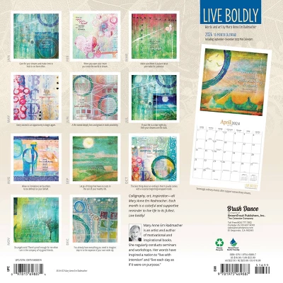 Brush Dance 2024 Wall Calendar 12"x12" Live Boldly 1 Brush Dance 2024 Wall Calendar 12"x12" Live Boldly