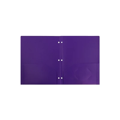 JAM Paper Heavy Duty Plastic 3 Hole Punch Two-Pocket School Folders Purple 383HHPPUA 1 JAM Paper Heavy Duty Plastic 3 Hole Punch Two-Pocket School Folders Purple 383HHPPUA