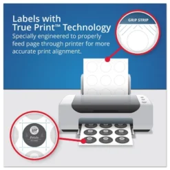 Avery Round True Print Labels 2 1/2" Dia White 90/Pack 22830 -Smart Stationery Deals Store GUEST 1265809e 0899 441f bb89 0298e42981cc