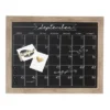 29" X 23" Beatrice Framed Magnetic Chalkboard Calendar Rustic Brown - DesignOvation