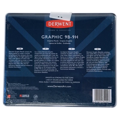 24ct Graphite Pencils Graphic Set - Derwent 2 24ct Graphite Pencils Graphic Set - Derwent - Image 2