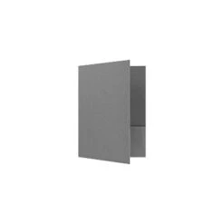 LUX 9 X 12 Presentation Folders Standard Two Pocket 50/Pack Sterling Gray Linen (SF101CSG10050)