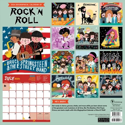TF Publishing 2024 Wall Calendar 12"x12" Rock N Roll Biographies 4 TF Publishing 2024 Wall Calendar 12"x12" Rock N Roll Biographies - Image 4