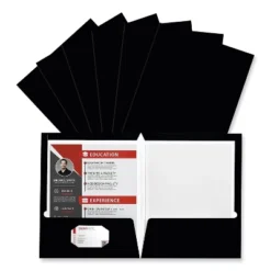 Universal Laminated Two-Pocket Folder Cardboard Paper Black 11 X 8 1/2 25/Pack 56416 -Smart Stationery Deals Store GUEST 1d924dfb 181e 41af 9738 9aff4a30906c