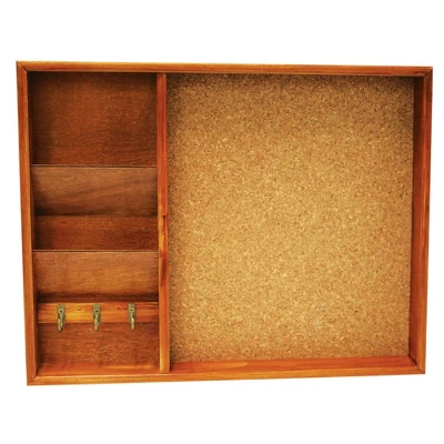 Home Basics Wall Mounted Wood Bulletin Board, Pine 2 Home Basics Wall Mounted Wood Bulletin Board, Pine - Image 2