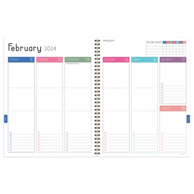 TF Publishing 2024 Weekly/Monthly Planner 11"x9" Pink Plum Blush & Petal 2 TF Publishing 2024 Weekly/Monthly Planner 11"x9" Pink Plum Blush & Petal - Image 2