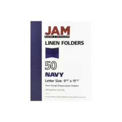 JAM Paper Two-Pocket Textured Linen Business Folders Navy Blue Bulk 25/Pack 386LNAA -Smart Stationery Deals Store GUEST 2059e0ab 0f9d 4d49 bd1e 16655b2cbb9d