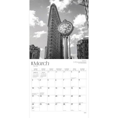 Browntrout 2024 Wall Calendar 12"x12" New York City Black & White 2 Browntrout 2024 Wall Calendar 12"x12" New York City Black & White - Image 2