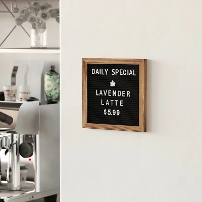 Flash Furniture Gracie Felt Letter Board With Wooden Frame, 389 PP Letters Including Numbers, Symbols And Icons, Canvas Carrying Case 2 Flash Furniture Gracie Felt Letter Board With Wooden Frame, 389 PP Letters Including Numbers, Symbols And Icons, Canvas Carrying Case - Image 2