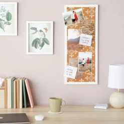 Juvale Decorative Cork Boards For Walls, Framed Tack Bulletin Board With White Border And Floral Print For Bedroom Wall Decor, Dorm Room, 10 X 24 In -Smart Stationery Deals Store GUEST 256f0770 6b26 4137 8278 cce554380013