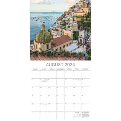 The Gifted Stationery 2024 Square Wall Calendar, Italy, 16-Month Passport Collection Theme With 180 Reminder Stickers (12x12 In) 2 The Gifted Stationery 2024 Square Wall Calendar, Italy, 16-Month Passport Collection Theme With 180 Reminder Stickers (12x12 In) - Image 2