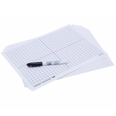 Learning Advantage® X-Y Axis Dry Erase Grid Boards - Set Of 10 1 Learning Advantage® X-Y Axis Dry Erase Grid Boards - Set Of 10