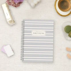 Ivory Paper Co 2024 Planner With Notes Pages 8.625"x5.875" Weekly/Monthly Wirebound Frosted Cover Wyatt Gray