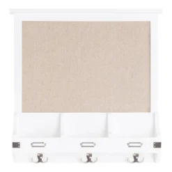 24" X 24" Stallard Pinboard White - Kate & Laurel All Things Decor