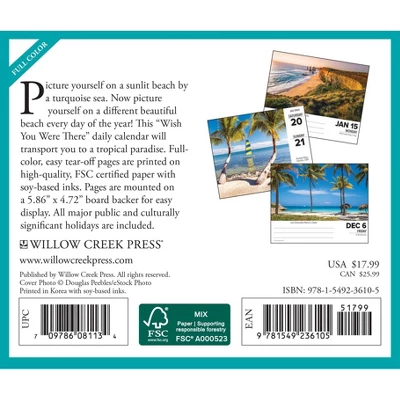 Willow Creek Press 2024 Daily Desk Calendar 5.2"x6.2" Ah The Beach 1 Willow Creek Press 2024 Daily Desk Calendar 5.2"x6.2" Ah The Beach