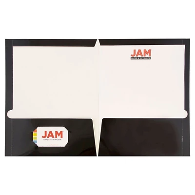 JAM 6pk Glossy Paper Folder 2 Pocket - Black 1 JAM 6pk Glossy Paper Folder 2 Pocket - Black