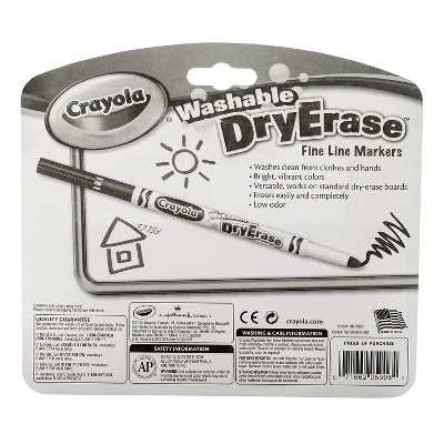 Crayola Washable Dry-Erase Fine Line Markers 6/BX Ast 985906 3 Crayola Washable Dry-Erase Fine Line Markers 6/BX Ast 985906 - Image 3