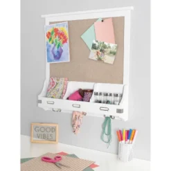 24" X 24" Stallard Pinboard White - Kate & Laurel All Things Decor -Smart Stationery Deals Store GUEST 38730a51 bc36 44f6 8f5a 7435b95a5333
