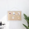 Merrick Lane Linen Display Board With Wooden Frame And Push Pins