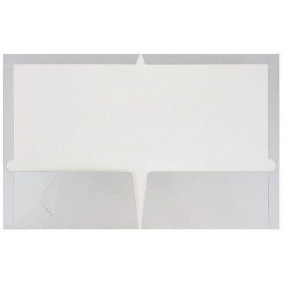 JAM 6pk Glossy Paper Folder 2 Pocket - Silver 2 JAM 6pk Glossy Paper Folder 2 Pocket - Silver - Image 2