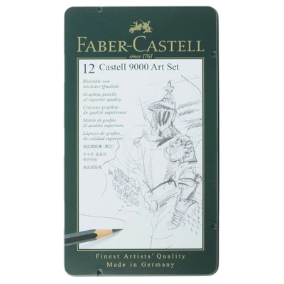 Graphite Sketch Pencil Set 12ct - Faber-Castell 9000 1 Graphite Sketch Pencil Set 12ct - Faber-Castell 9000