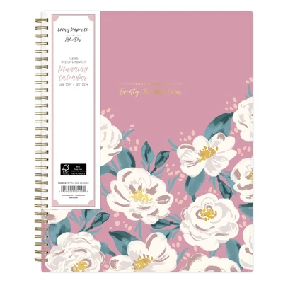 Ivory Paper Co 2024 Planner 11"x8.5" Weekly/Monthly Wirebound Celine Rose Pink 2 Ivory Paper Co 2024 Planner 11"x8.5" Weekly/Monthly Wirebound Celine Rose Pink - Image 2