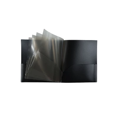 JAM Paper 10-Pocket Heavy Duty Folders Black 3/Pack (389MP10blc) 389MP10BLC 2 JAM Paper 10-Pocket Heavy Duty Folders Black 3/Pack (389MP10blc) 389MP10BLC - Image 2