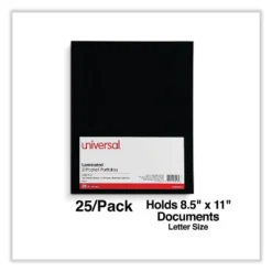 Universal Laminated Two-Pocket Folder Cardboard Paper Black 11 X 8 1/2 25/Pack 56416 -Smart Stationery Deals Store GUEST 42013b74 c09d 46f9 9855 2fcd57b9cfbd