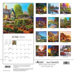 Browntrout 2024 Wall Calendar 12"x12" Vintage Country