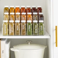 Talented Kitchen Talented Kitchen 134 Preprinted Minimalist Spice Labels, White Seasoning Labels For Spice Rack, Kitchen Organization