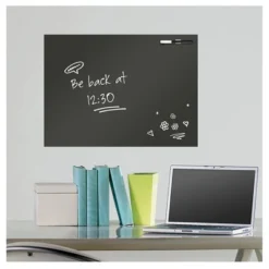 Wall Pops! Dry Erase Board Decal 17.5" X 24" - Charcoal Chalk Board
