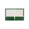 JAM Paper Laminated Two-Pocket Glossy Presentation Folders Green Bulk 50/Box 5042560C