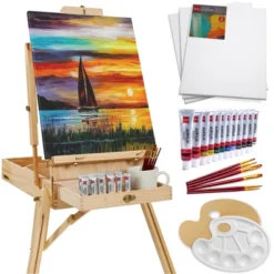 Best Choice Products French Easel, 32pc Beginners Kit Portable Wooden Adjustable Tripod W/ Paint Supplies -Smart Stationery Deals Store GUEST 46ef1df6 bde7 4c17 bcf3 23ef0e1b9d7c