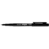 School Smart Permanent Markers, Extra Fine Tip, Black, Pack Of 12