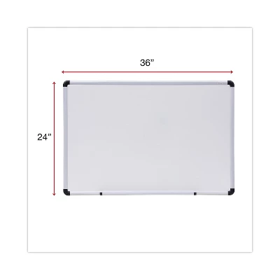 UNIVERSAL Dry Erase Board Melamine 36 X 24 White Black/Gray Aluminum/Plastic Frame 43723 2 UNIVERSAL Dry Erase Board Melamine 36 X 24 White Black/Gray Aluminum/Plastic Frame 43723 - Image 2