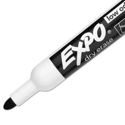 EXPO Low Odor Dry Erase Marker Bullet Tip Black Dozen 82001 4 EXPO Low Odor Dry Erase Marker Bullet Tip Black Dozen 82001 - Image 4