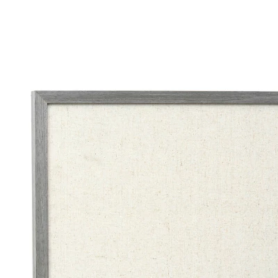 17.5" X 21.5" Woodgrain Framed Natural Linen Pinboard Rustic Gray - Sheffield Home 3 17.5" X 21.5" Woodgrain Framed Natural Linen Pinboard Rustic Gray - Sheffield Home - Image 3