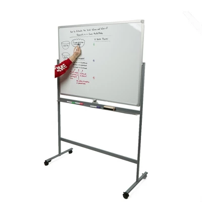 Mind Reader Portable Magnetic Dry Erase Double Sided Easel, White 2 Mind Reader Portable Magnetic Dry Erase Double Sided Easel, White - Image 2