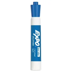 EXPO Low Odor Dry Erase Marker Chisel Tip Blue Dozen 80003