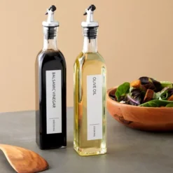 Talented Kitchen 157 Pantry Organization Labels For Food Storage Containers, Preprinted Black All Caps On Matte Vinyl Stickers For Minimalist Kitchen