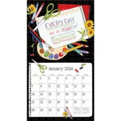 Lang 2024 Wall Calendar 24"x12" Schoolhouse