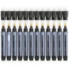 Arteza Bullet-Nib Oil-Based Markers, A002 Mars Black - 12 Piece